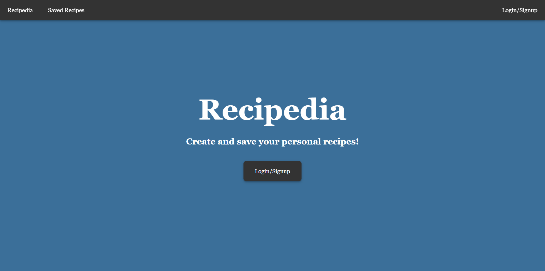 Recipedia recipe management site